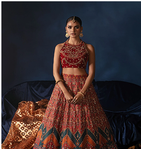 MOUNI ROY IN HOT PINK BANARSI WOVEN LEHENGA